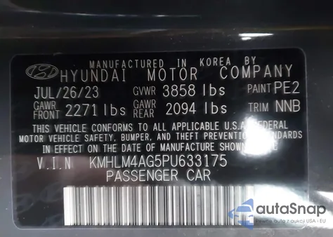 2023 Hyundai Elantra Sel from USA, damaged, VIN KMHLM4AG5PU633175